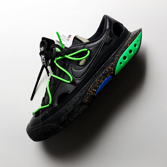 Nike Blazer Low Off white Black-electro-green